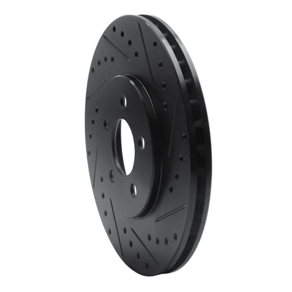 R1 Concepts R1 95-06 Chrysler CIRRUS Front Right Drilled & Slotted Black Brake Rotor