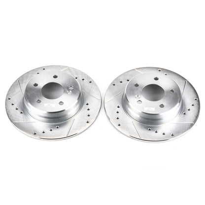 PowerStop Power Stop 96-97 Mercedes-Benz C36 AMG Rear Evolution Drilled & Slotted Rotors - Pair