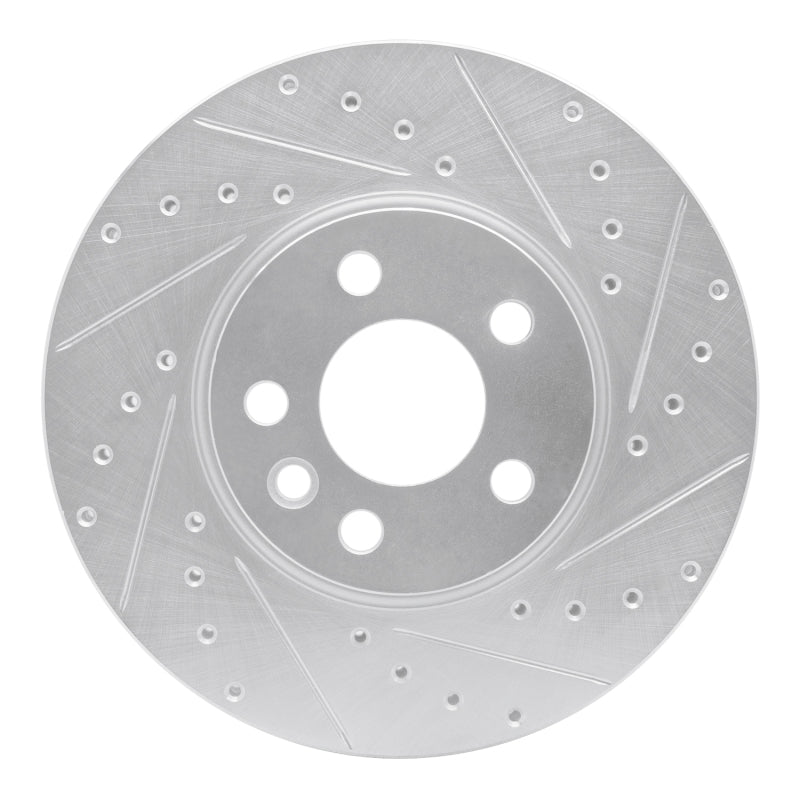 R1 Concepts R1 01-03 Volkswagen EuroVan Front Right Drilled & Slotted Silver Brake Rotor