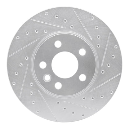 R1 Concepts R1 01-03 Volkswagen EuroVan Front Right Drilled & Slotted Silver Brake Rotor