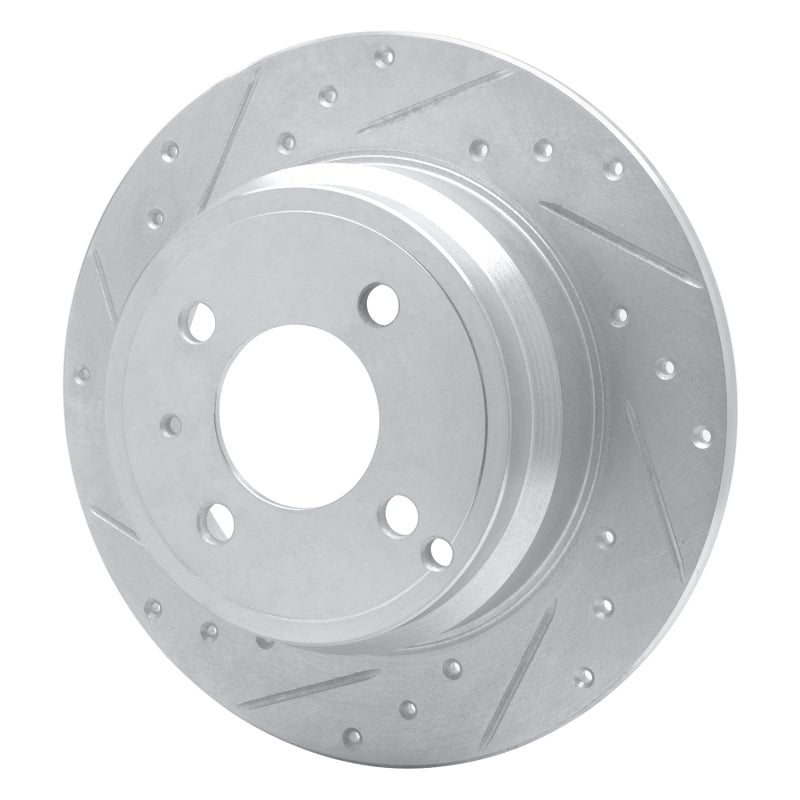 R1 Concepts R1 93-95 Volvo 850 Rear Left Drilled & Slotted Silver Brake Rotor