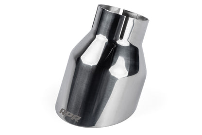 APR Single-Walled 4in Slash-Cut Tips - Polished Silver - Set of 2