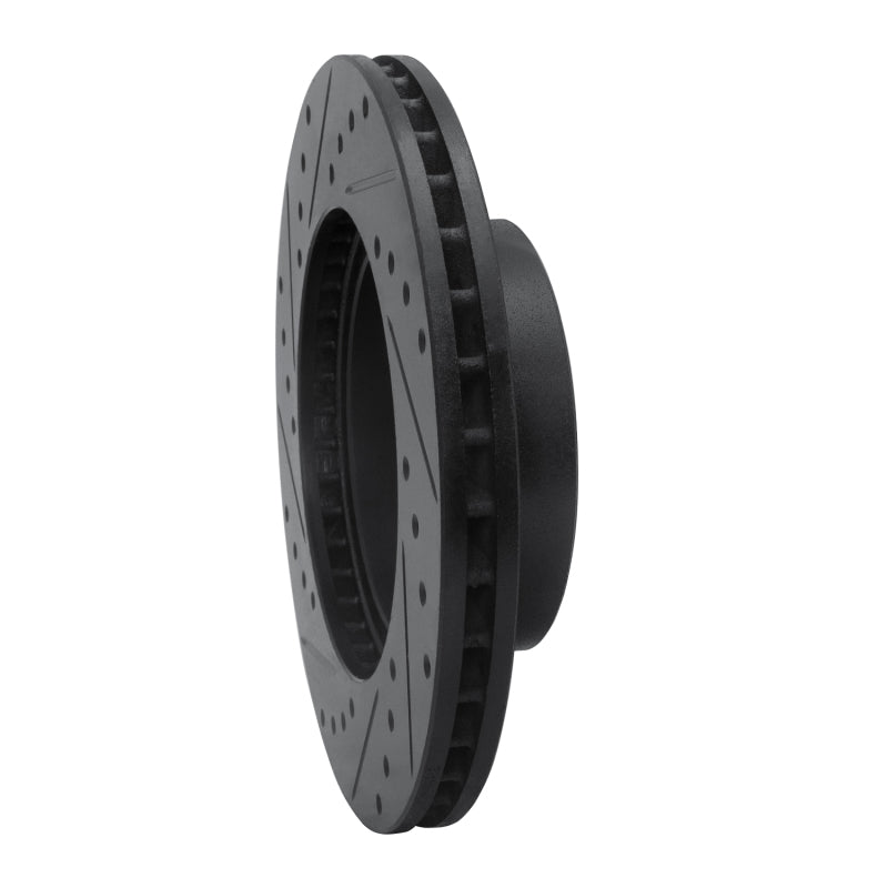R1 Concepts R1 91-98 Toyota 4Runner Front Right Drilled & Slotted Black Brake Rotor