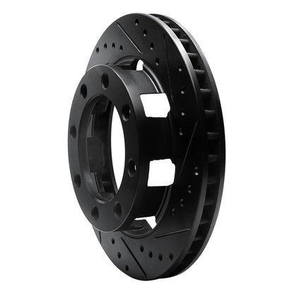 R1 Concepts R1 75-93 Dodge W200 Front Right Drilled & Slotted Black Brake Rotor