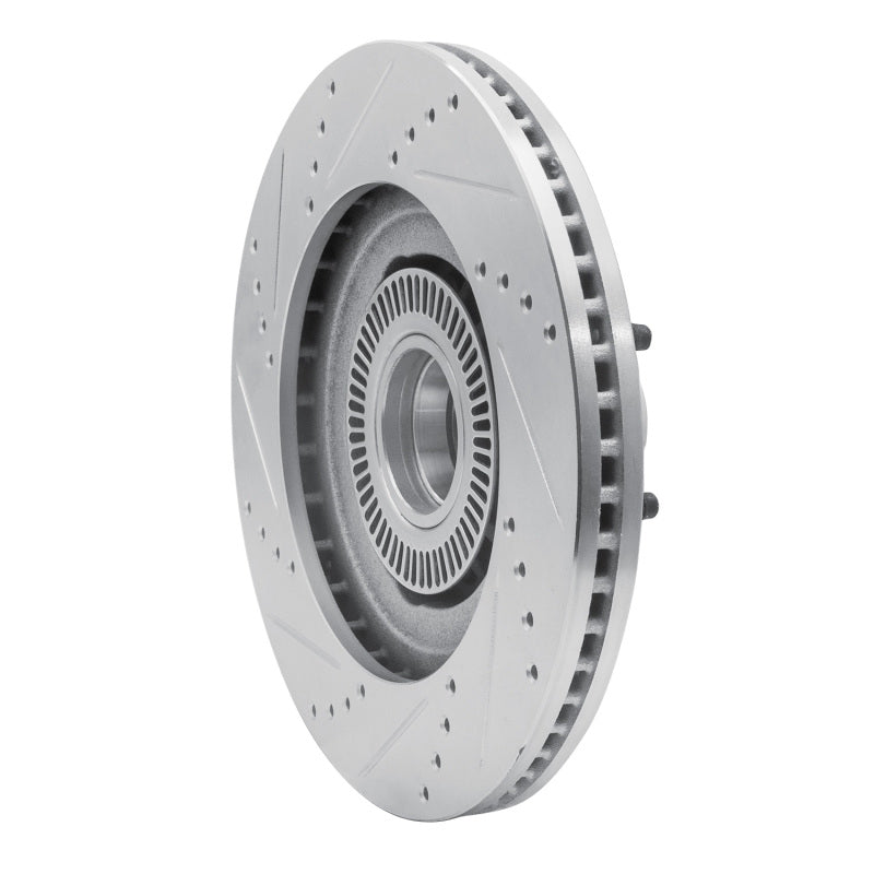 R1 Concepts R1 01-05 Ford Explorer Sport Front Right Drilled & Slotted Silver Brake Rotor