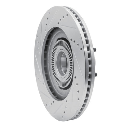 R1 Concepts R1 01-05 Ford Explorer Sport Front Right Drilled & Slotted Silver Brake Rotor