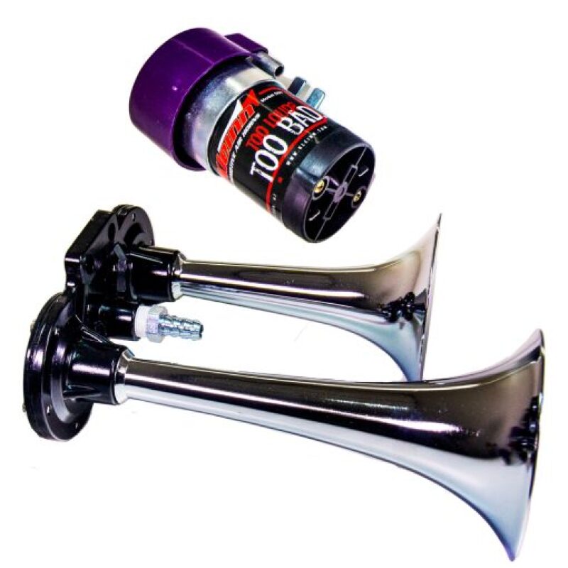 Kleinn Air Horns Kleinn Chrome Direct Drive Dual Horn/ 6.5In/4.5In - Chrome-Plated Zinc Alloy
