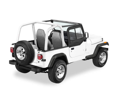Bestop 97-06 Jeep Wrangler TJ Upper Door Sliders (Black Diamond Dual Sliding Window)