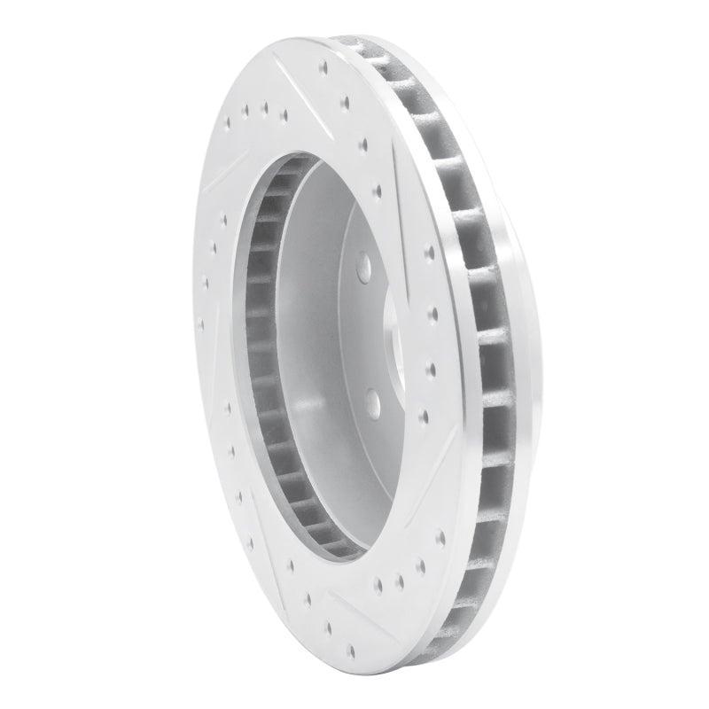 R1 Concepts R1 88-00 Cadillac Escalade Front Left Drilled & Slotted Silver Brake Rotor