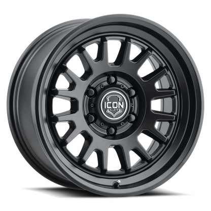 ICON Anza 17x8.5 5x150 25mm Offset 5.75in BS - Satin Black Wheel
