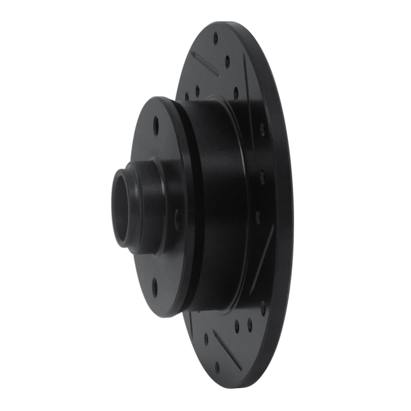 R1 Concepts R1 85-02 Volkswagen Golf Rear Right Drilled & Slotted Black Brake Rotor