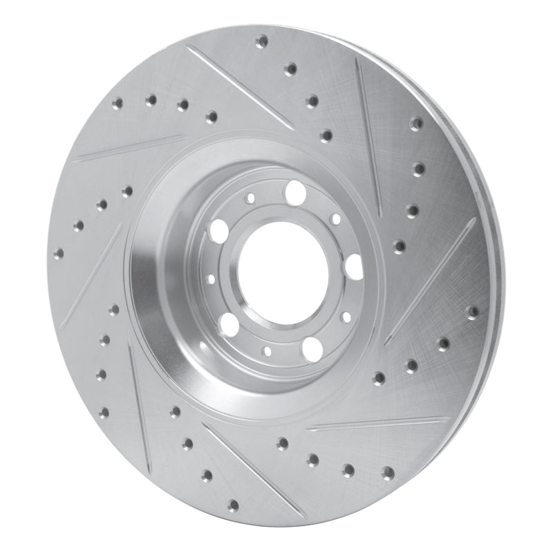 R1 Concepts R1 03-09 Volvo S60 Front Left Drilled & Slotted Silver Brake Rotor