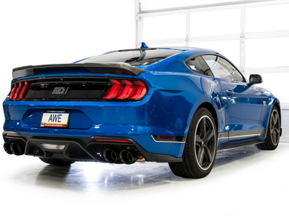 AWE Tuning 21-23 Ford Mustang Mach 1 SwitchPath Cat-Back Exhaust w/ Quad Diamond Black Tips