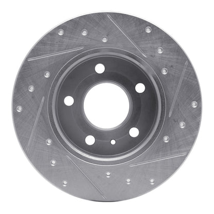 R1 Concepts R1 02-08 Chevrolet Meriva (Mexico) Rear Left Drilled & Slotted Silver Brake Rotor