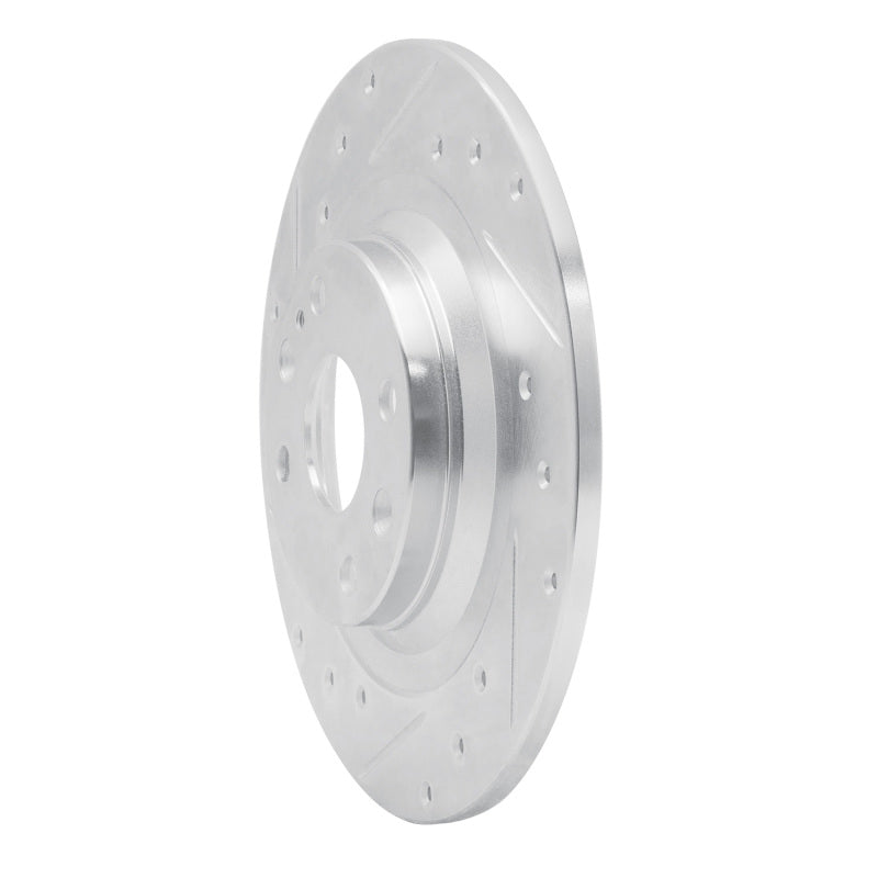 R1 Concepts R1 01-05 Mazda Miata Rear Left Drilled & Slotted Silver Brake Rotor