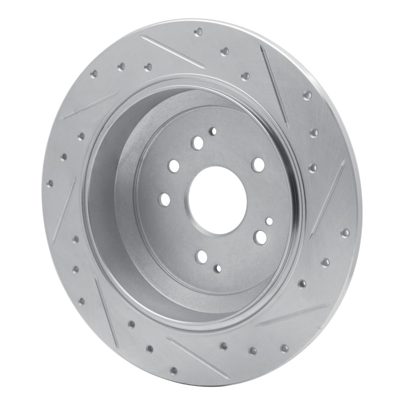 R1 Concepts R1 14-16 Acura MDX Rear Left Drilled & Slotted Silver Brake Rotor