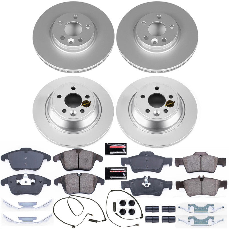 PowerStop Power Stop 12-15 Land Rover Range Rover Evoque Front & Rear Z23 Coated Brake Kit