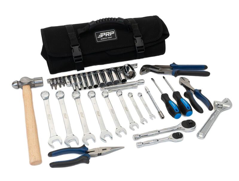 PRP Seats PRP 35pc Can-Am Roll Up Tool bag Tool kit - Black