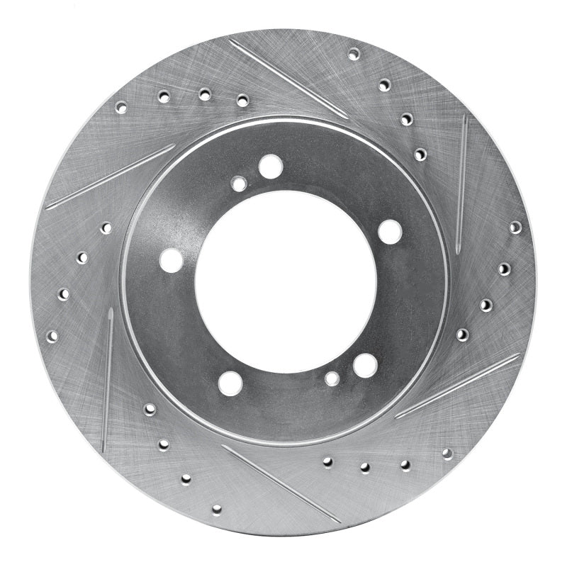 R1 Concepts R1 99-08 Chevrolet Tracker Front Right Drilled & Slotted Silver Brake Rotor