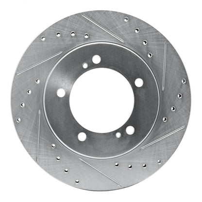 R1 Concepts R1 99-08 Chevrolet Tracker Front Right Drilled & Slotted Silver Brake Rotor