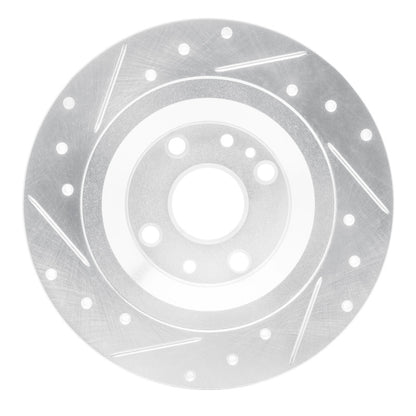 R1 Concepts R1 01-05 Mazda Miata Rear Right Drilled & Slotted Silver Brake Rotor