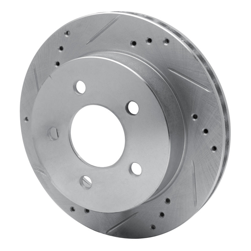R1 Concepts R1 91-92 Lincoln Mark VII Rear Left Drilled & Slotted Silver Brake Rotor