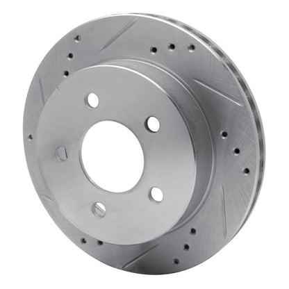 R1 Concepts R1 91-92 Lincoln Mark VII Rear Left Drilled & Slotted Silver Brake Rotor
