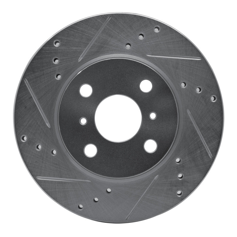 R1 Concepts R1 12-15 Scion IQ Front Left Drilled & Slotted Silver Brake Rotor