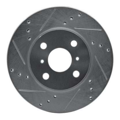 R1 Concepts R1 12-15 Scion IQ Front Left Drilled & Slotted Silver Brake Rotor