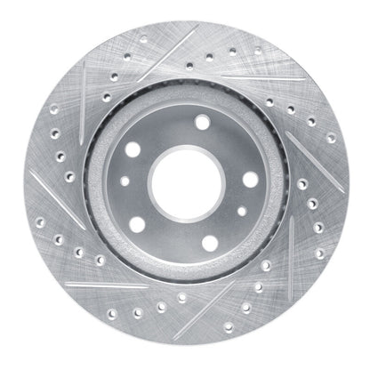 R1 Concepts R1 88-89 Chevrolet C3500 Front Right Drilled & Slotted Silver Brake Rotor