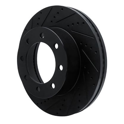 R1 Concepts R1 12-25 Ford F-350 Super Duty 4WD Front Left Drilled & Slotted Black Brake Rotor