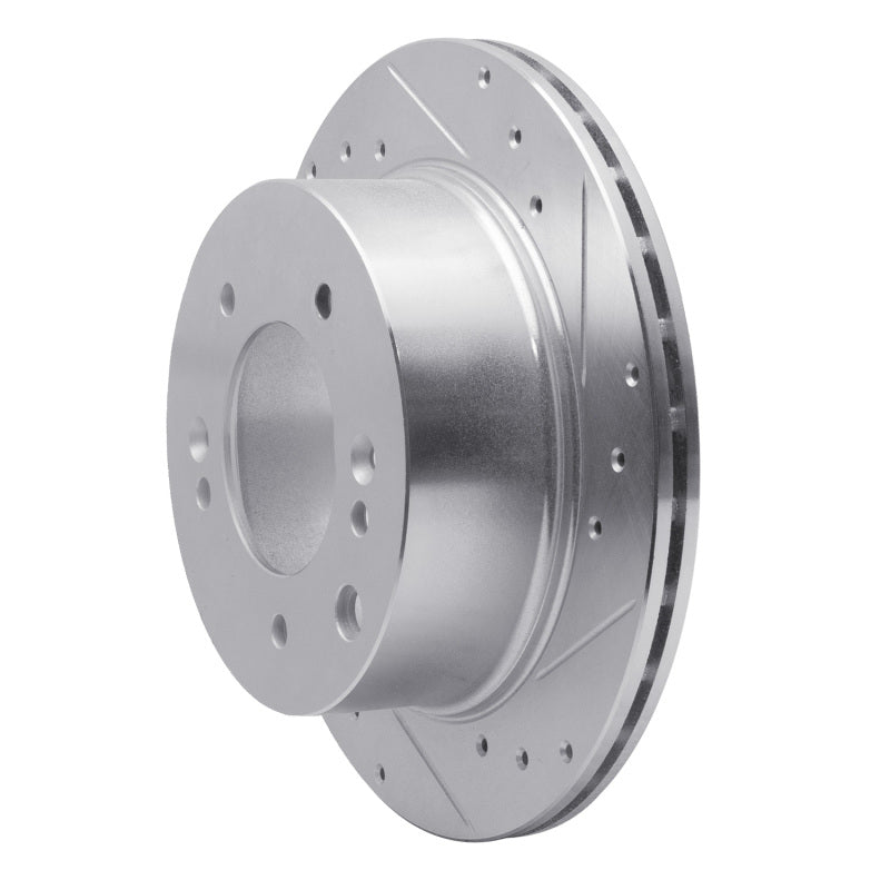 R1 Concepts R1 03-06 Kia SORENTO Rear Right Drilled & Slotted Silver Brake Rotor