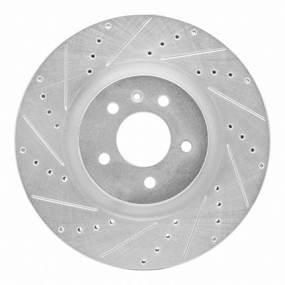R1 Concepts R1 16-20 Buick Regal Sportback Front Left Drilled & Slotted Silver Brake Rotor
