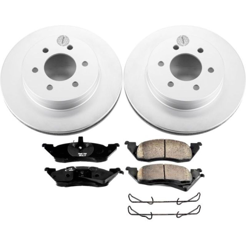 PowerStop Power Stop 97-98 Dodge Dakota Front Z17 Evolution Geomet Coated Brake Kit
