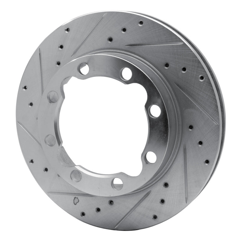 R1 Concepts R1 88-00 Chevrolet Suburban 1500 Front Left Drilled & Slotted Silver Brake Rotor