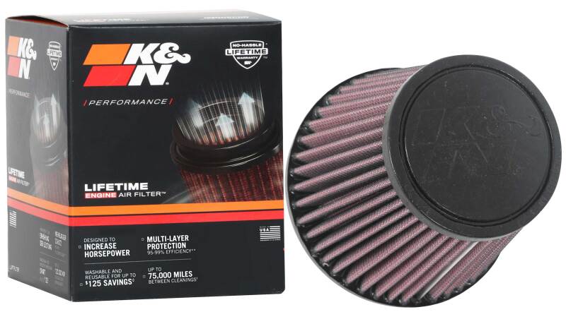 K&N Engineering K&N Universal Clamp-On Air Filter 2-3/4in FLG / 5-1/16in B / 3-1/2in T / 4-3/8in H
