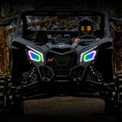 ORACLE Lighting Oracle 17-21 Can-Am Maverick X3 Dynamic RGB+W Headlight Halo Kit - ColorSHIFT - Dynamic