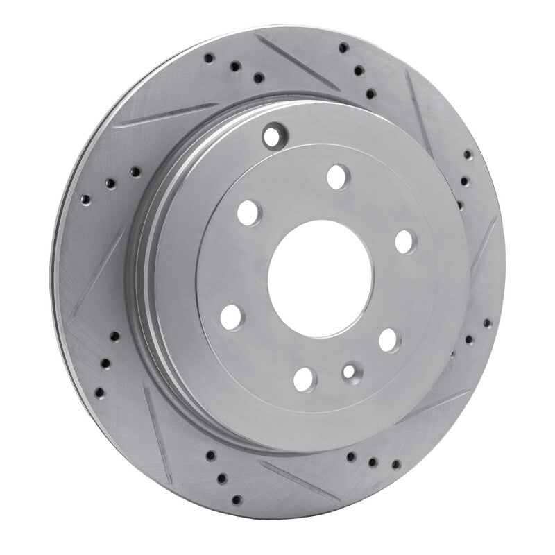 R1 Concepts R1 07-17 Buick Enclave Rear Right Drilled & Slotted Silver Brake Rotor