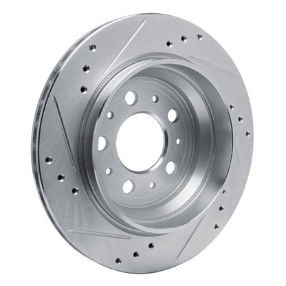 R1 Concepts R1 00-00 Volvo V70 Rear Right Drilled & Slotted Silver Brake Rotor