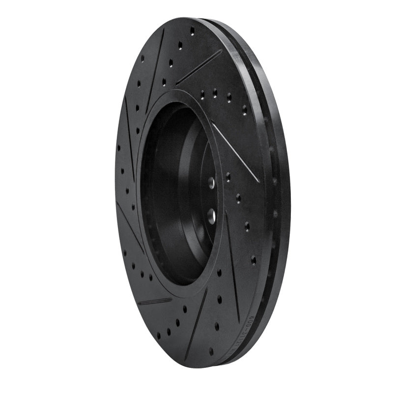 R1 Concepts R1 12-18 BMW 428I Front Right Drilled & Slotted Black Brake Rotor