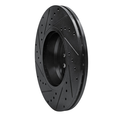 R1 Concepts R1 12-18 BMW 428I Front Right Drilled & Slotted Black Brake Rotor