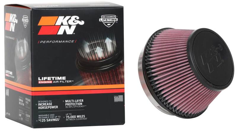 K&N Engineering K&N Universal Clamp-On Air Filter 6in FLG / 7-1/2in B / 5-1/8in T / 4in H