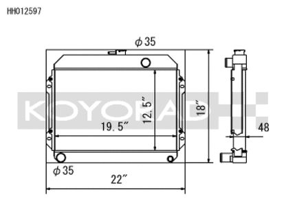 Koyo 70-74 Toyota Celica 1.6/2.0L I4 (MT) Radiator