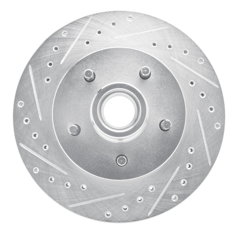 R1 Concepts R1 1969-1996 Buick Riviera Front Left Drilled & Slotted Silver Brake Rotor