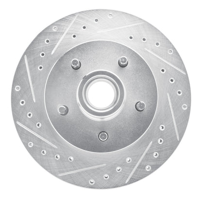 R1 Concepts R1 1969-1996 Buick Riviera Front Left Drilled & Slotted Silver Brake Rotor