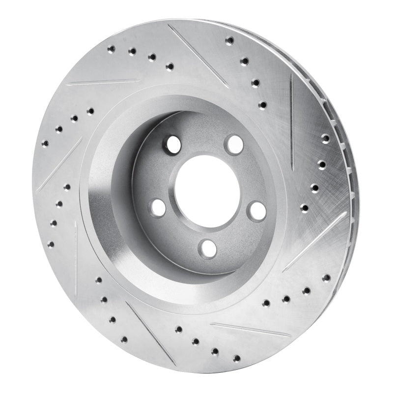 R1 Concepts R1 11-12 Jeep Liberty Front Left Drilled & Slotted Silver Brake Rotor