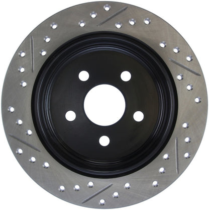 StopTech 03-09 Chrysler PT Cruiser Tur / 03-05 Dodge Neon SRT-4 Rear Left Slotted & Drilled Rotor