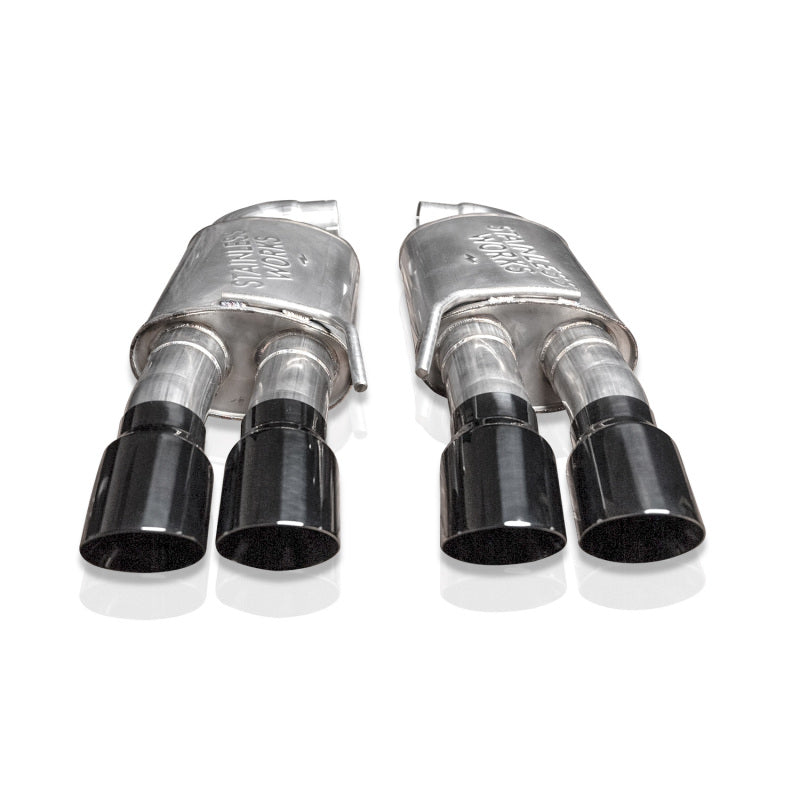 Stainless Works 18-21 Mustang GT Axle Back Legend Exhaust - Black Tips