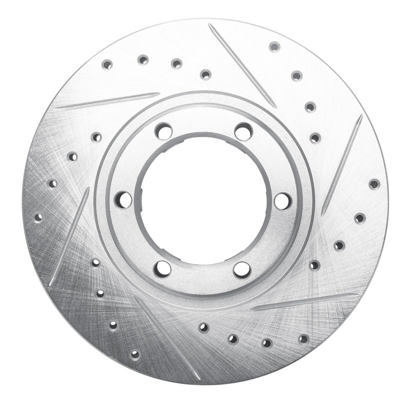 R1 Concepts R1 87-89 Dodge Raider Front Right Drilled & Slotted Silver Brake Rotor