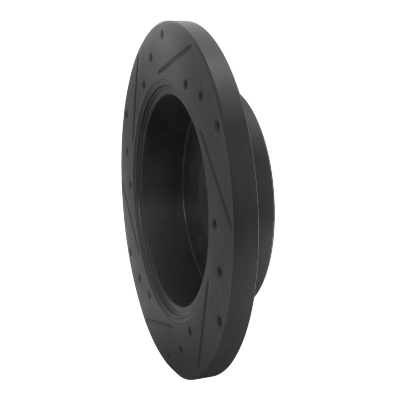 R1 Concepts R1 19-25 Freightliner SprintER 1500 Rear Right Drilled & Slotted Black Brake Rotor